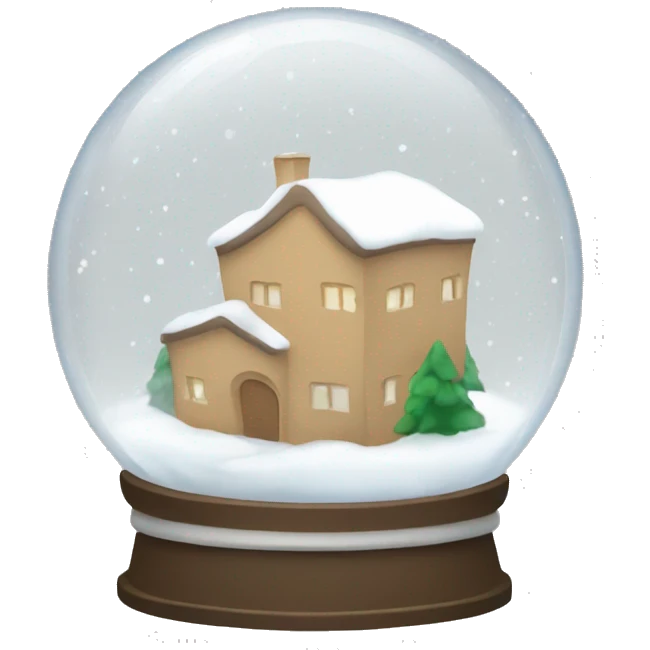 Beige snow globe emoji
