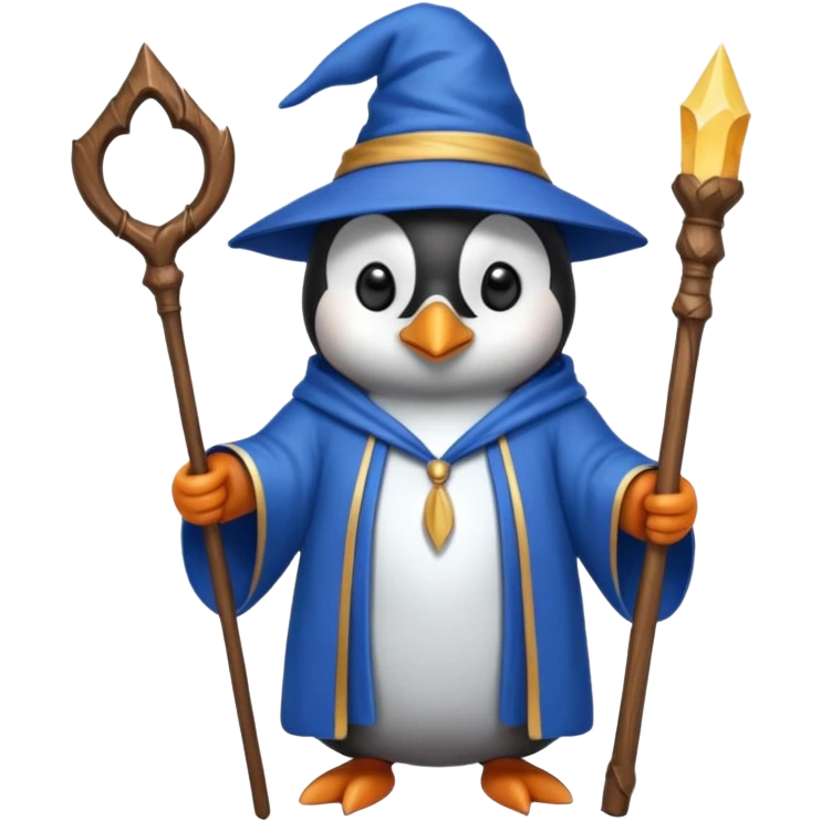 Penguin Wizard emoji