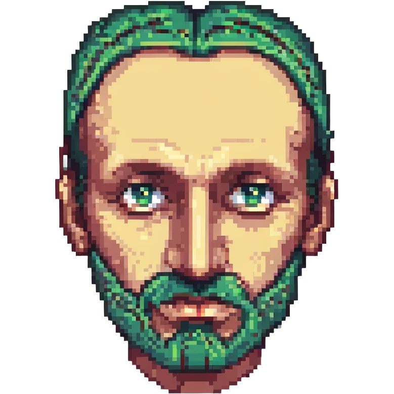 Recep İvedik, Turkish comedy character, pixel art, exaggerated facial features emoji