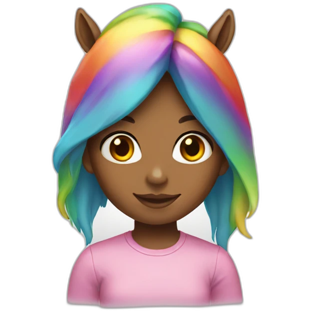 Girl-with-raibow-unicorn-hat emoji