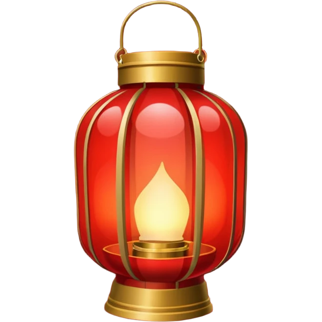 Paper Lantern + red glow, Street Lanterns. emoji