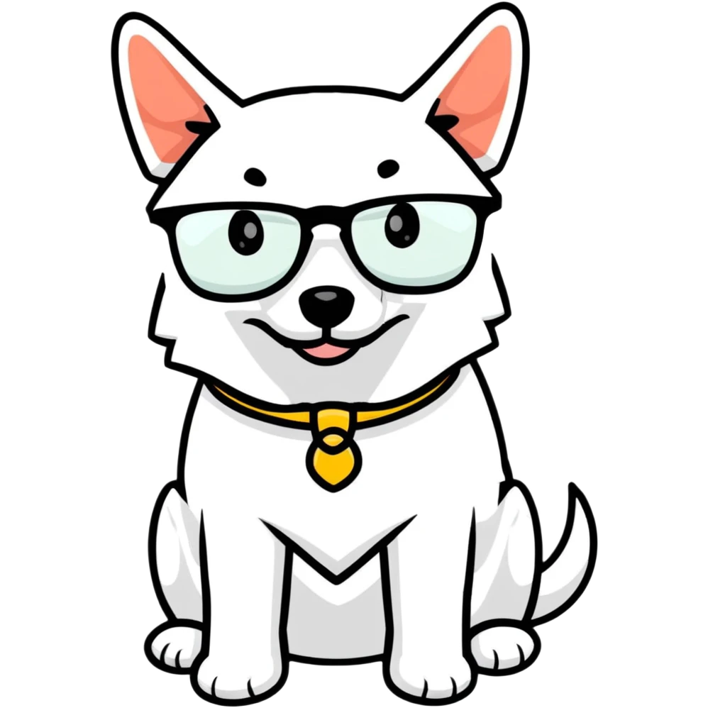 Perro con gafas emoji