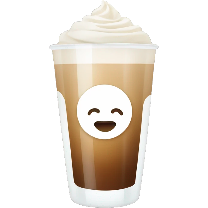 Latte in a glass emoji