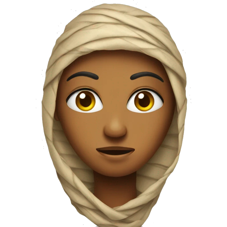A mummy wearing  emoji