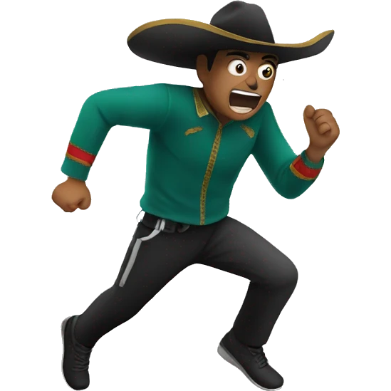 person from mexico running from a thief emoji