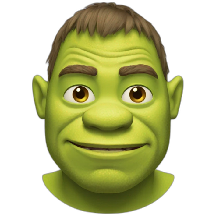 Shrek but as an ugly person emoji
