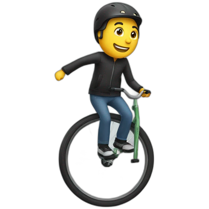man riding a unicycle emoji