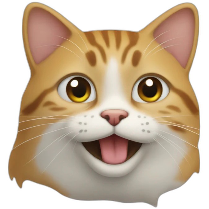 un chat qui boie emoji