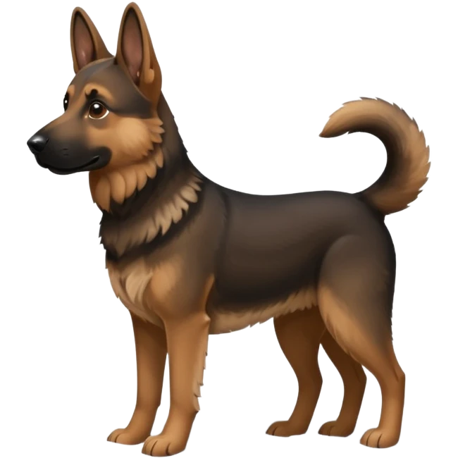 German Shepherd in snow emoji