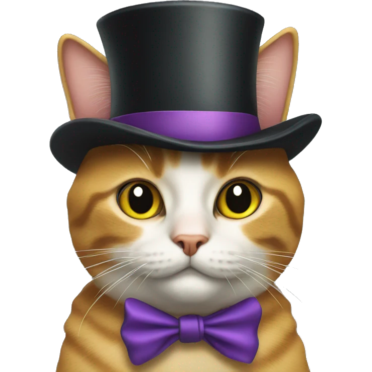 Cat with a top hat emoji