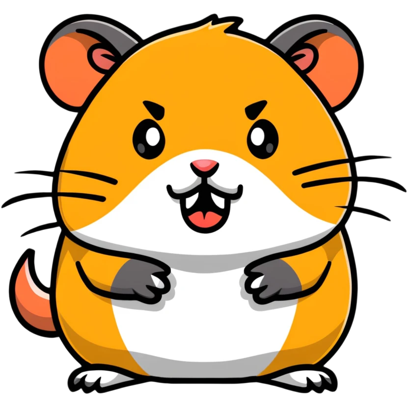 furious hamster with angry expression emoji