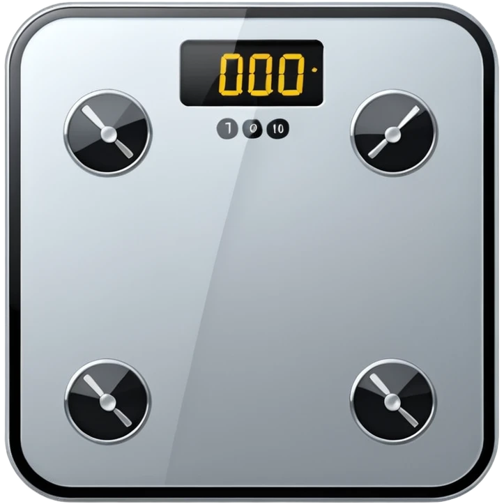 Digital weight scale with 0:00 on it emoji