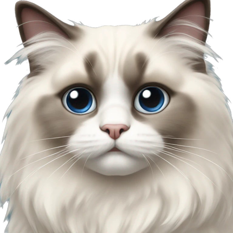 Fluffy ragdoll cat emoji