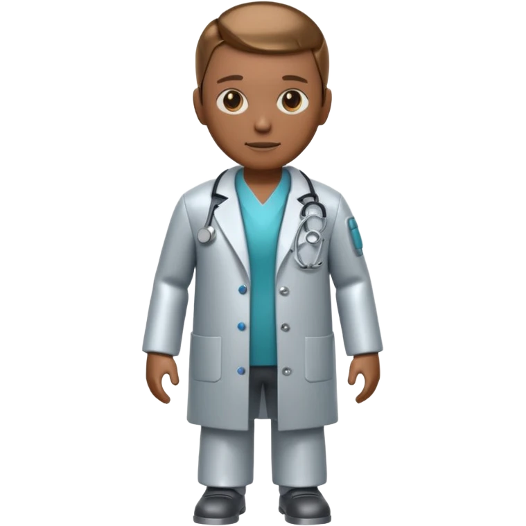 robot with a doctor's coat and a stethoscope emoji