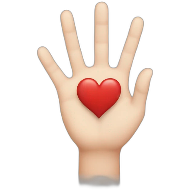 Heart hand emoji