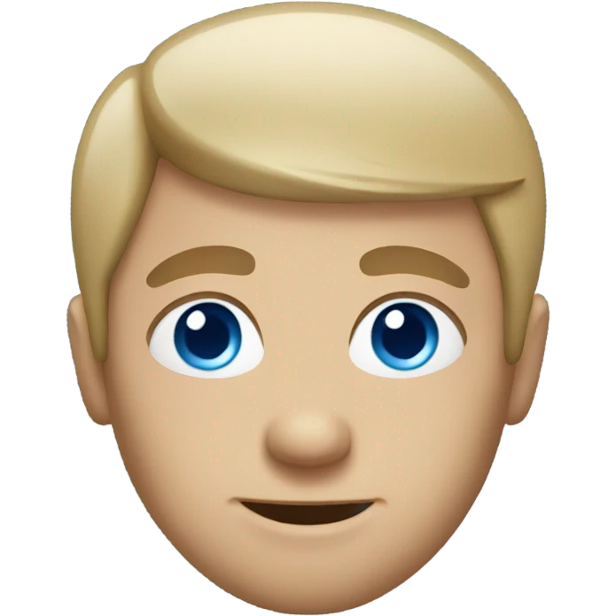American man with blue eyes emoji