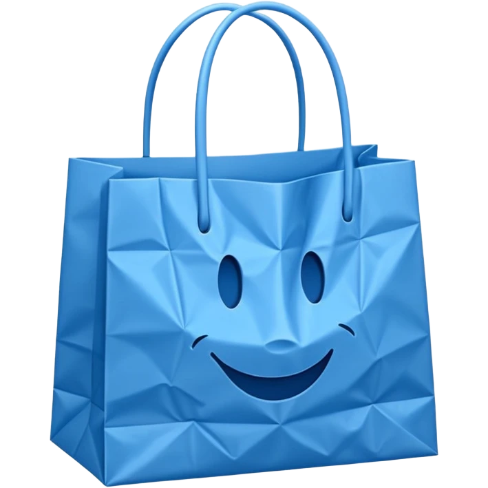 Blue shopping bags emoji