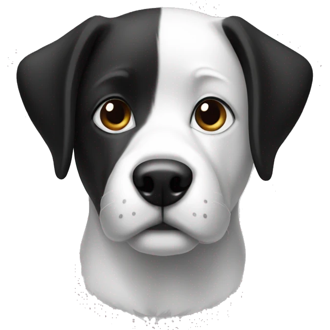 dog black and white emoji