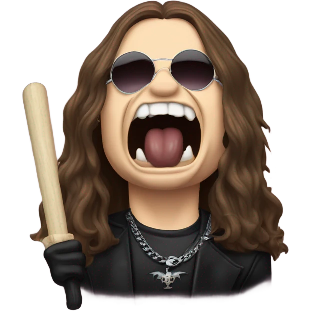ozzy osbourne biting a bat emoji
