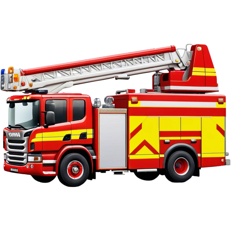 Fire Truck - Scania P320 Fire Truck (Model Year: 2015) (Iconic Colour: Red with white and yellow stripes) emoji