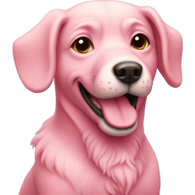 Pink dog emoji