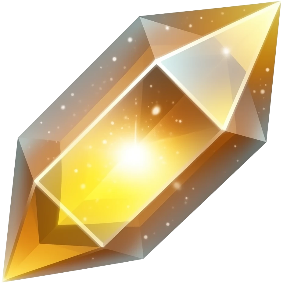 pretty golden iridescent nebula crystal emoji