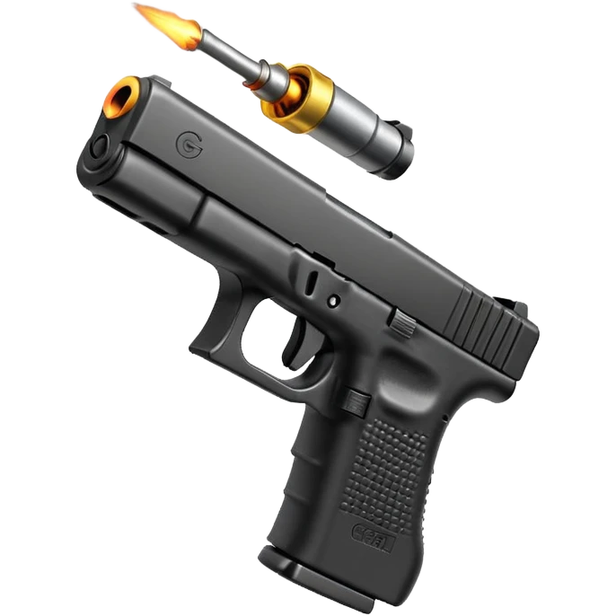 Glock Gun Firing A Shot emoji