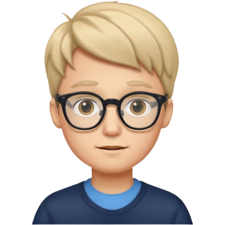 boy in glasses portrait emoji