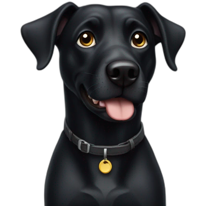 Black dog emoji