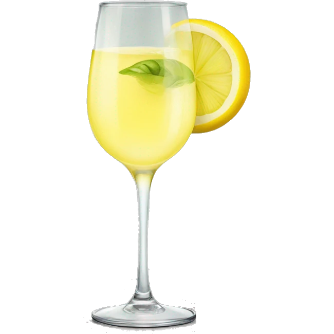Limoncello spritz in wine glass emoji