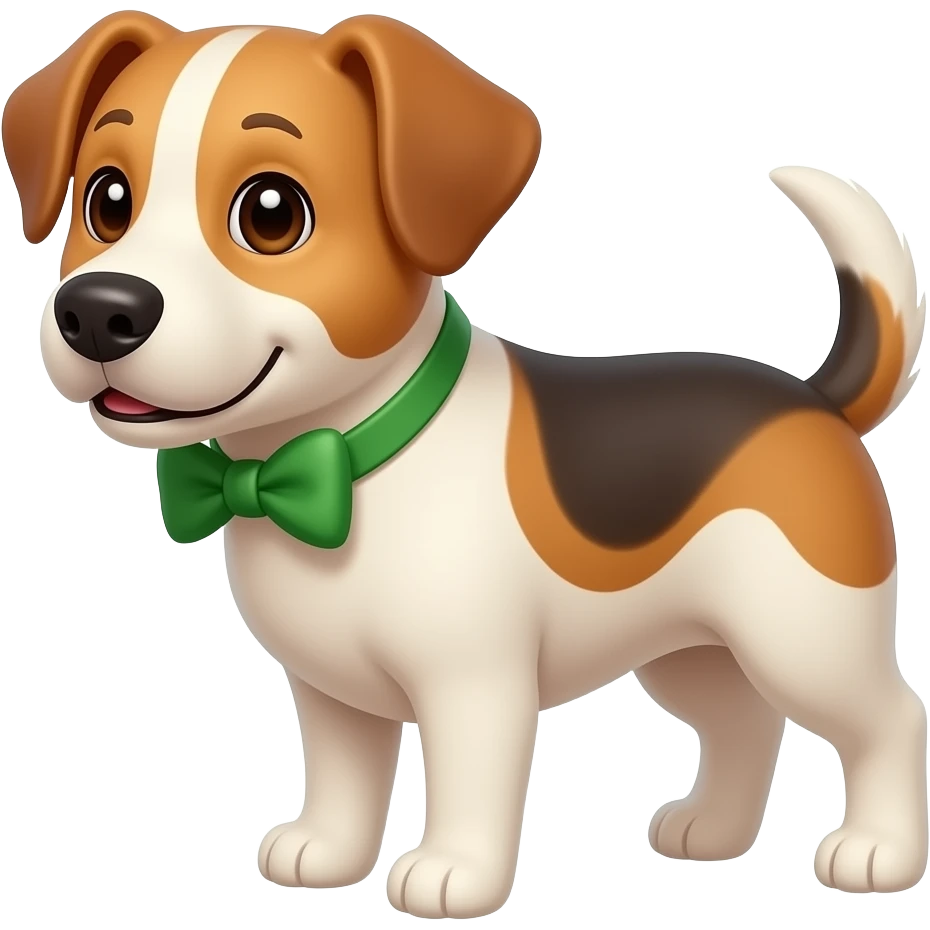 The dog wearing a Green Bowties emoji
