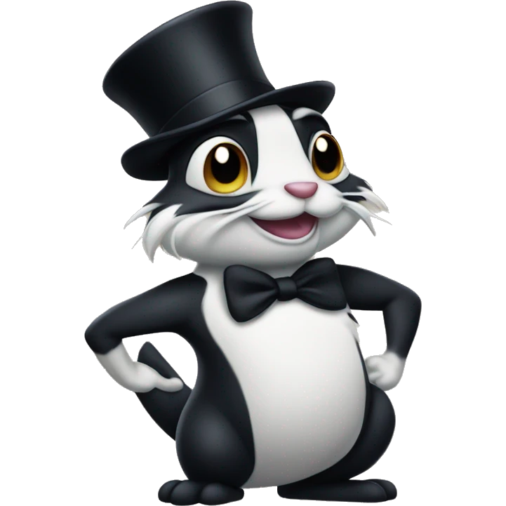 pepe la pew in a top hat  emoji