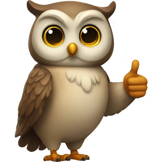 owl with thumb up emoji
