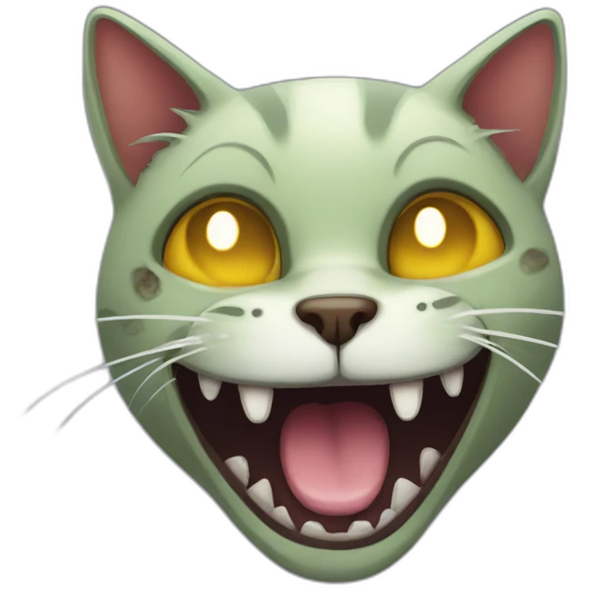 smiling-zombie-cat emoji