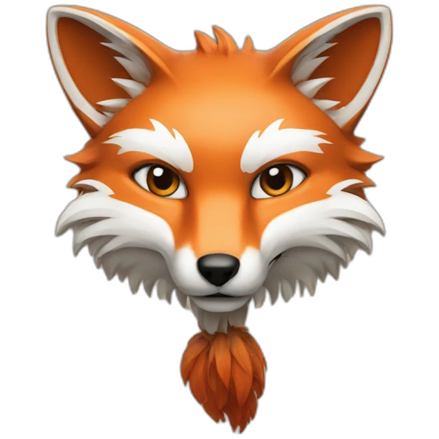 fox with fan of 9 tails at back emoji