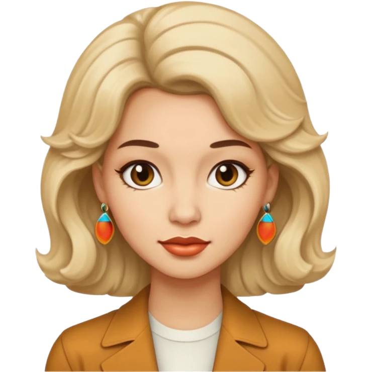 70s 80s single women with hair style  emoji
