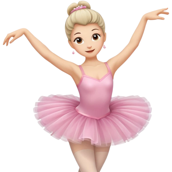 Ballerina, middle age woman, more expressions emoji