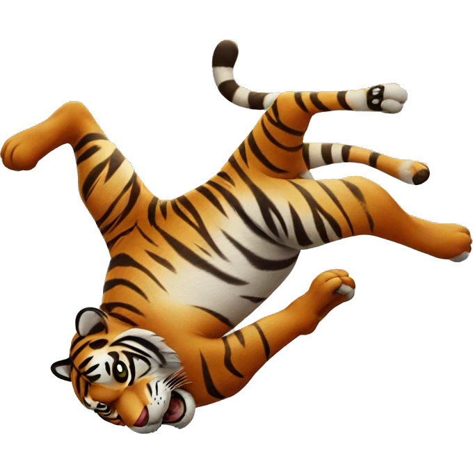 tiger doing backflip emoji