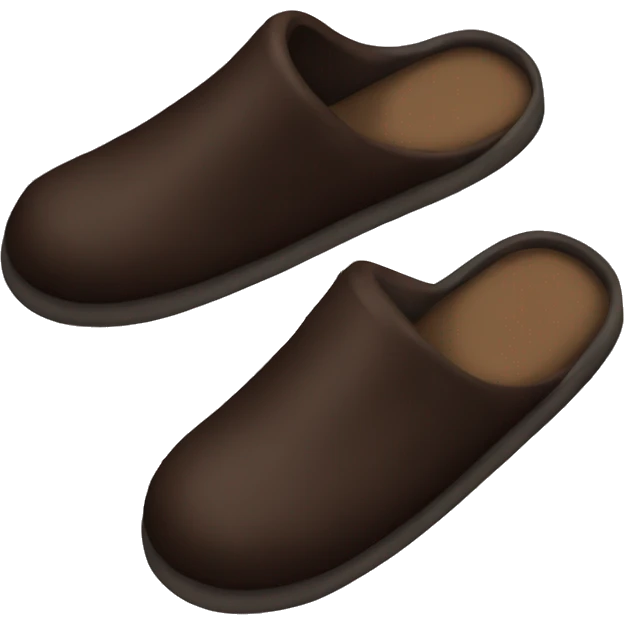 dark brown slippers emoji