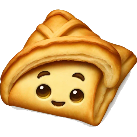 Apple turnover with a hat on emoji