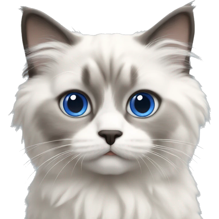 blue point ragdoll kitten emoji