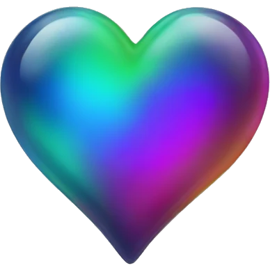 Multi color vitrail heart emoji