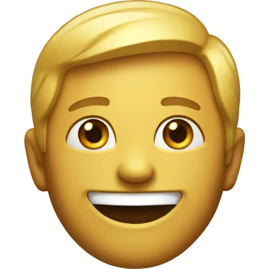 A golden smile emoji