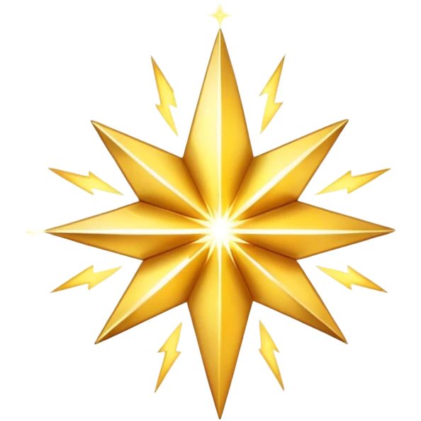 Gold spark emoji