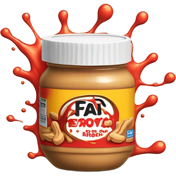 Exploding peanut butter red chase ￼ emoji