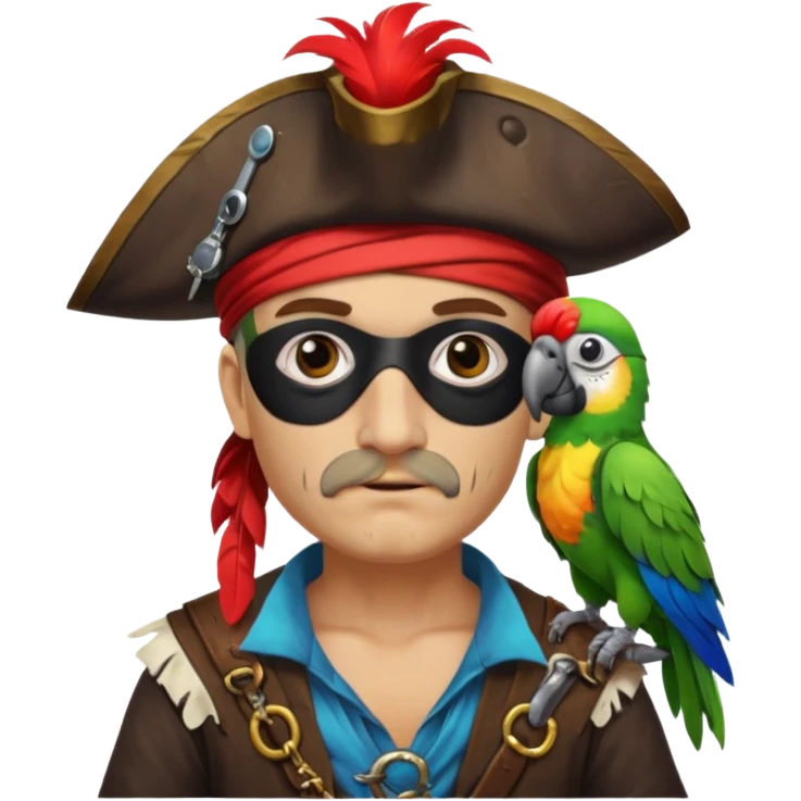 pirate and parrot emoji