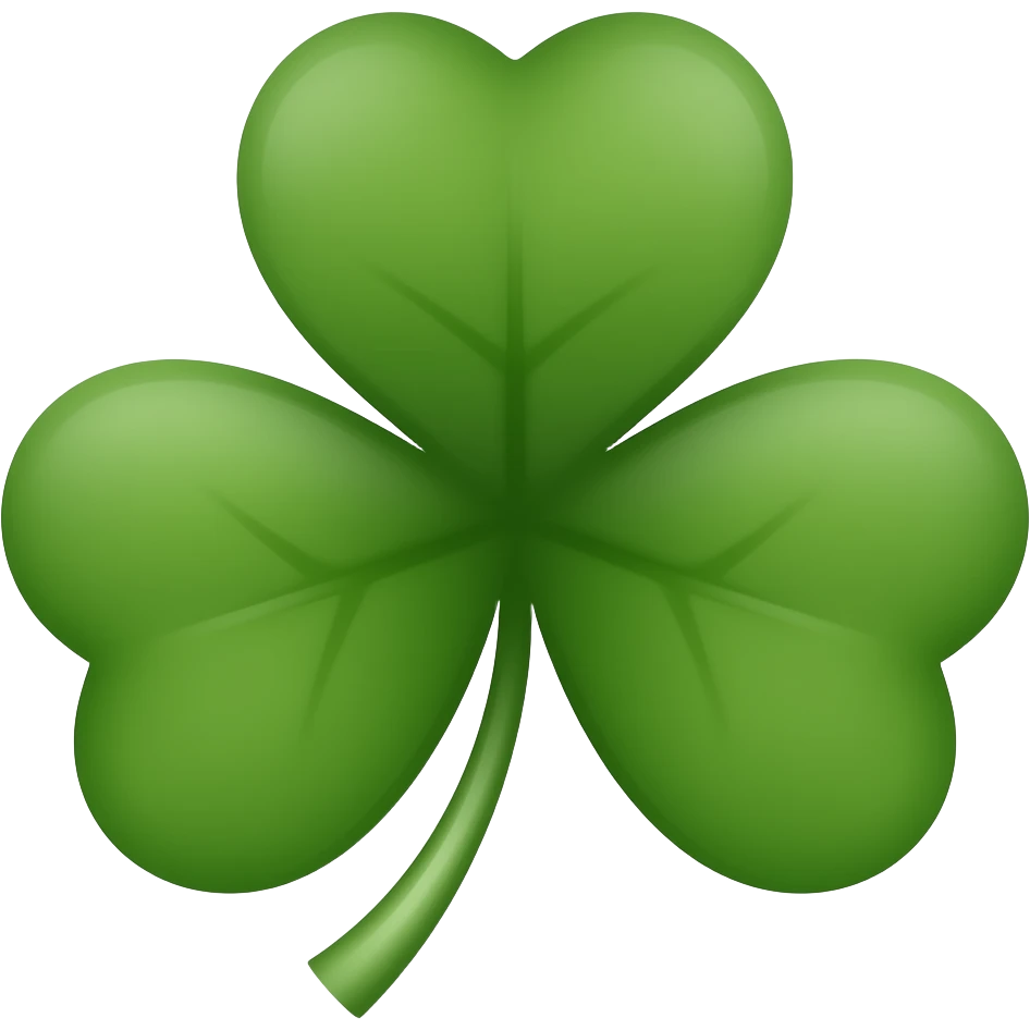 Crea un emoji de un trébol pero de 5 hojas emoji