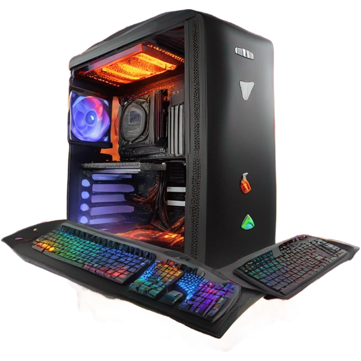 Gaming pc burning  emoji