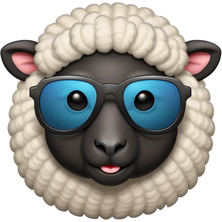 Black sheep with sunglasses  emoji