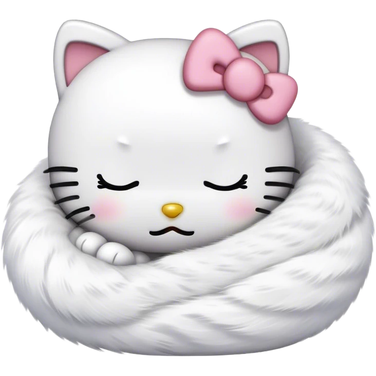 hello kitty sleeping emoji